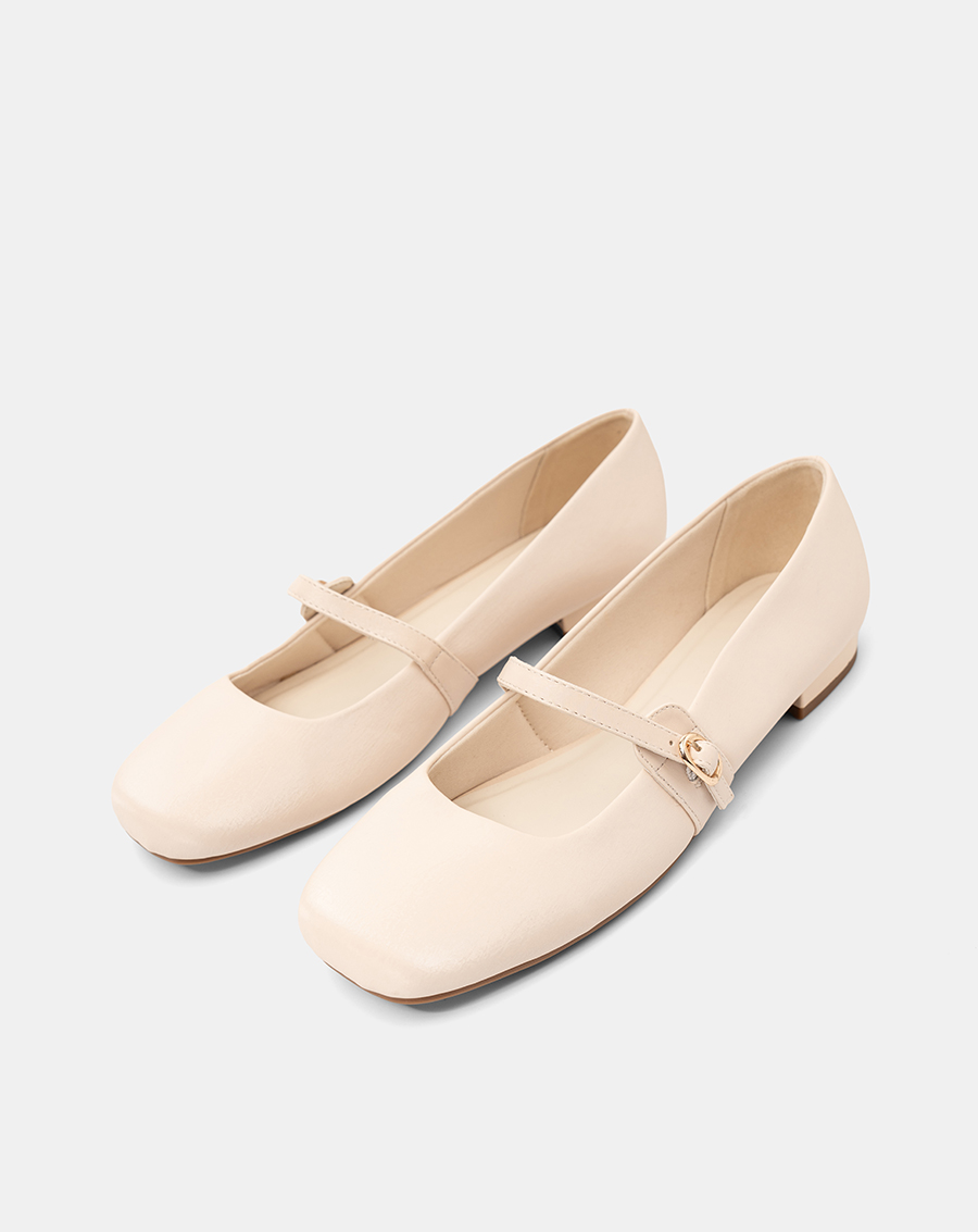 Giày Búp Bê Mũi Vuông Quai Mary Jane - Image 5