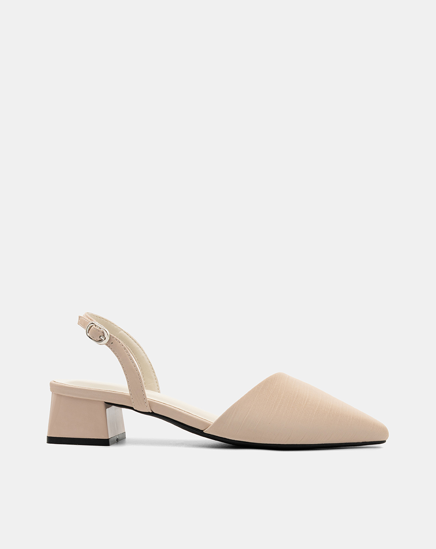 Giày Cao Gót Slingback Gót Vuông Cơ Bản - Image 1