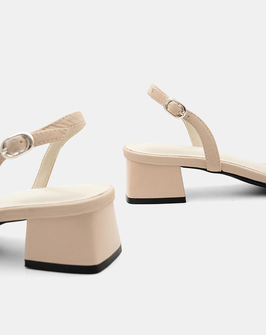 Giày Cao Gót Slingback Gót Vuông Cơ Bản - Image 5
