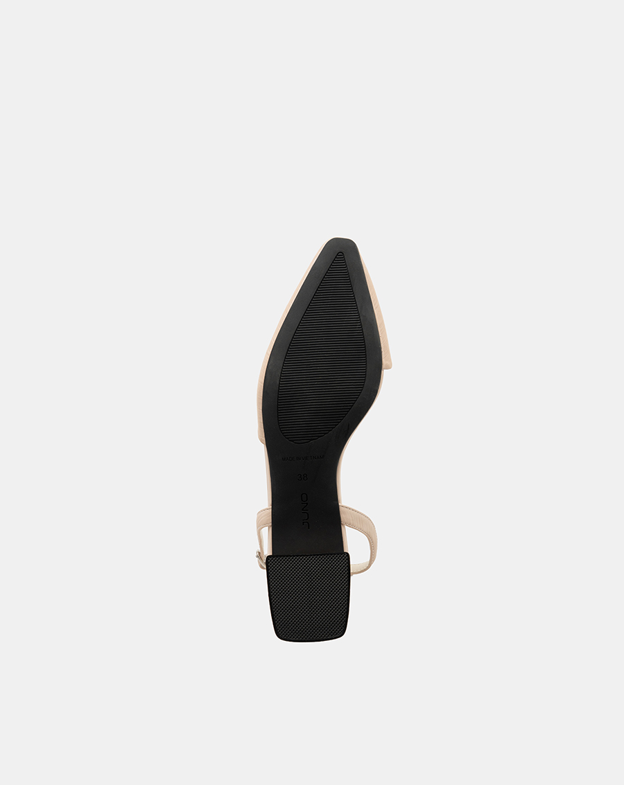 Giày Cao Gót Slingback Gót Vuông Cơ Bản - Image 8