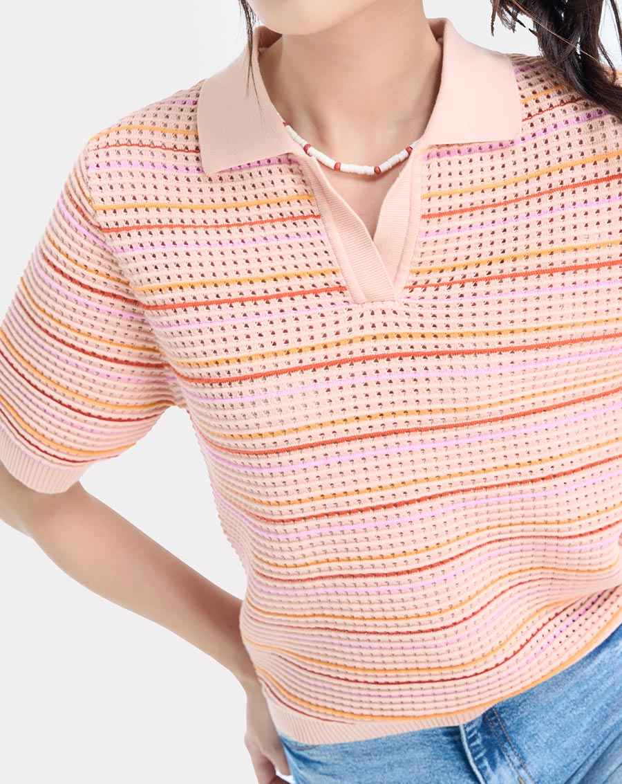 Áo knit polo ngắn tay - Image 3