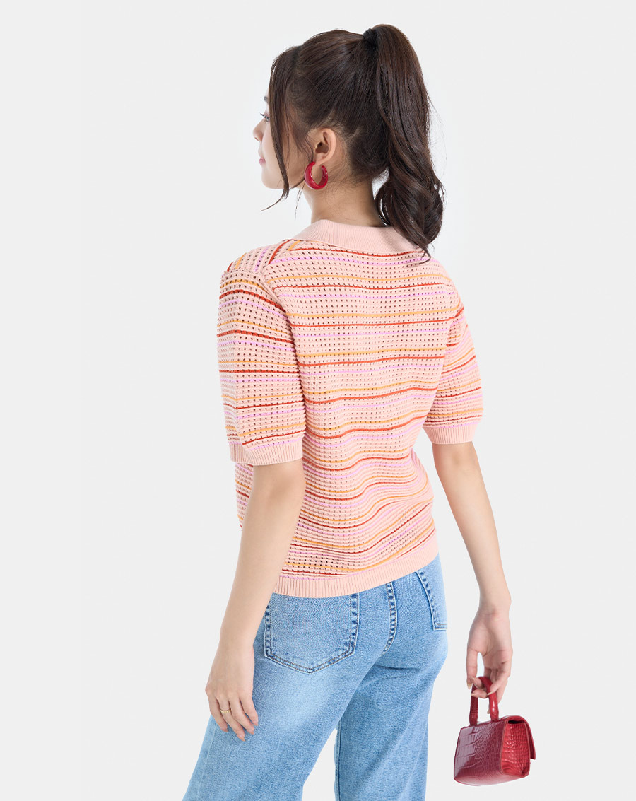Áo knit polo ngắn tay - Image 4