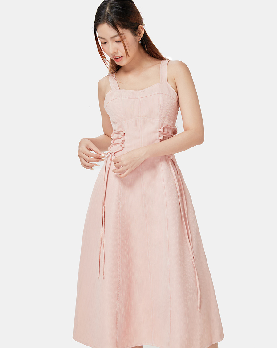 Đầm midi thắt dây eo - Image 2