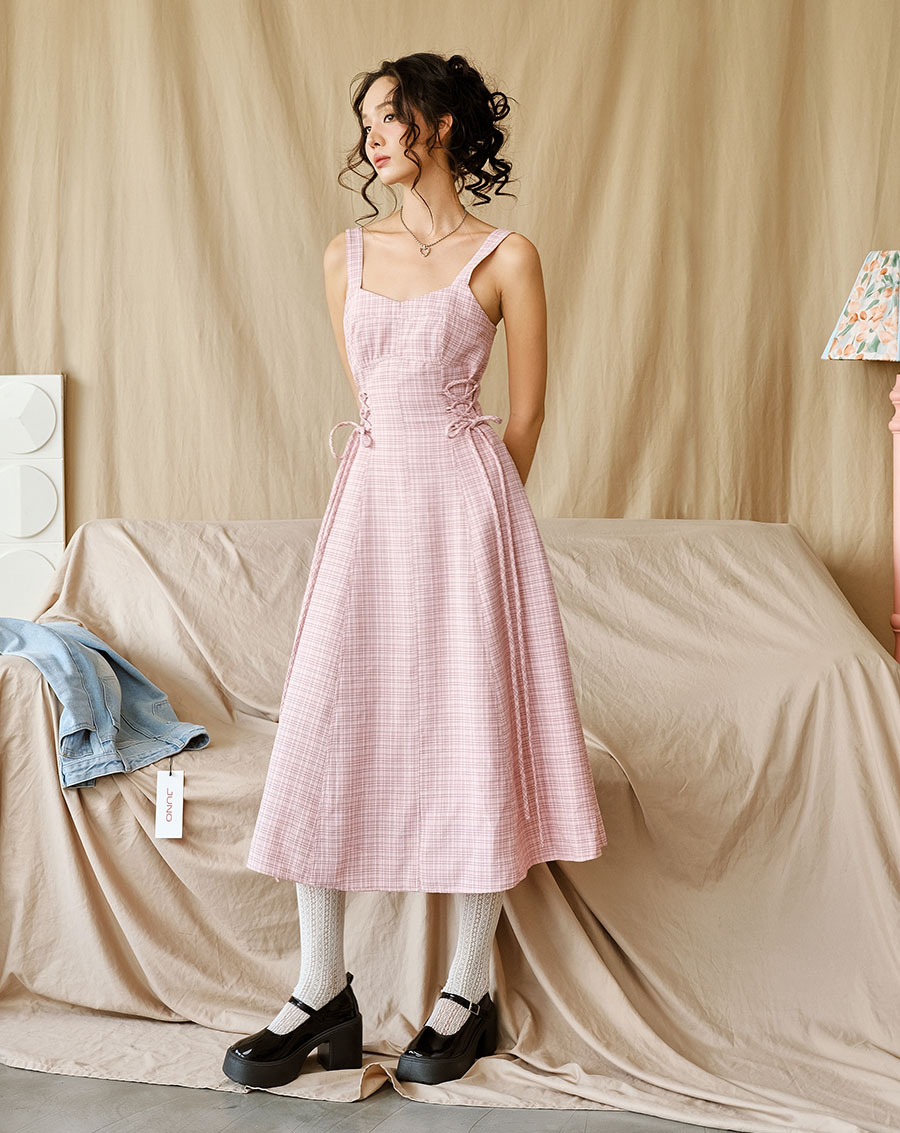 Đầm dài midi dây cột eo - Image 1