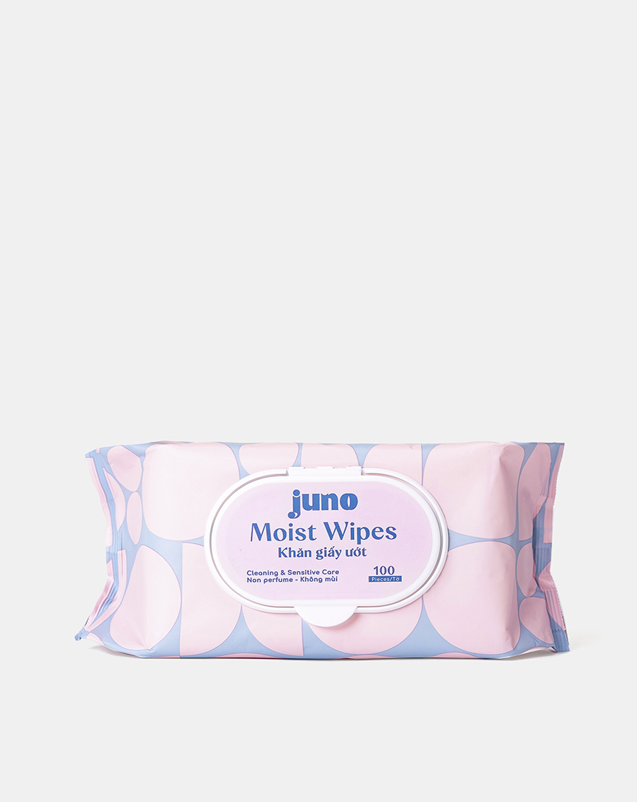 Khăn ướt Juno 100 tờ vải trơn - không mùi - Image 1
