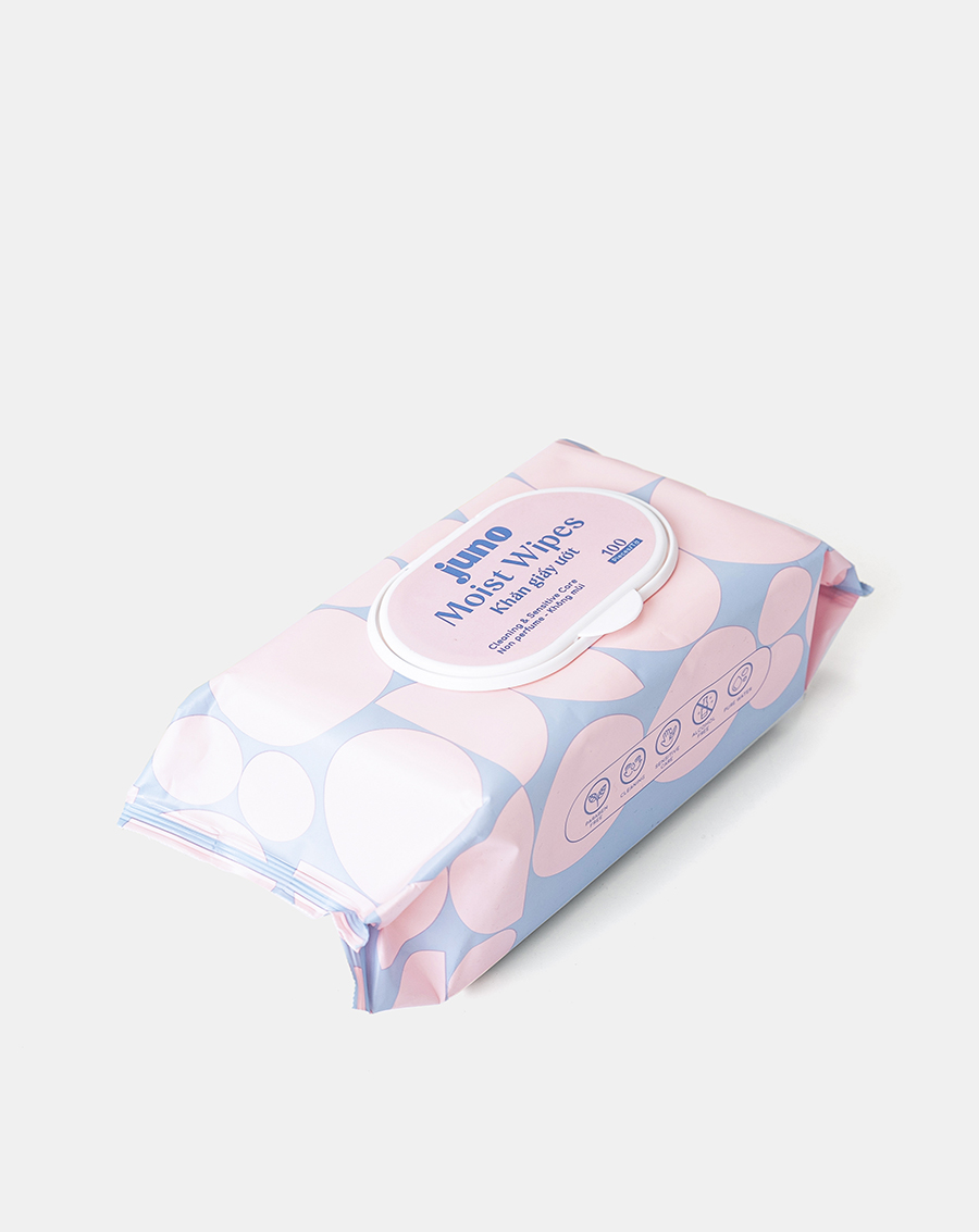 Khăn ướt Juno 100 tờ vải trơn - không mùi - Image 3