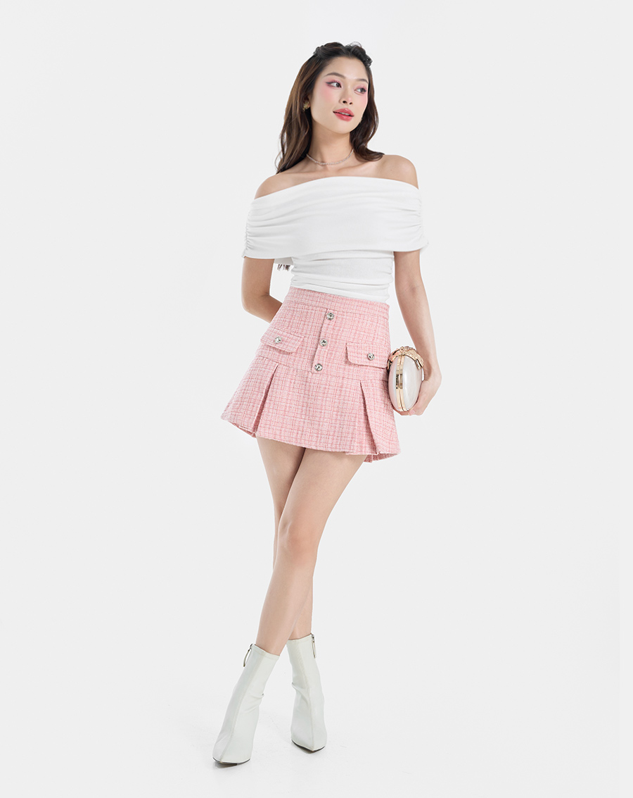 Chân Váy Mini Xếp Ly - Image 1