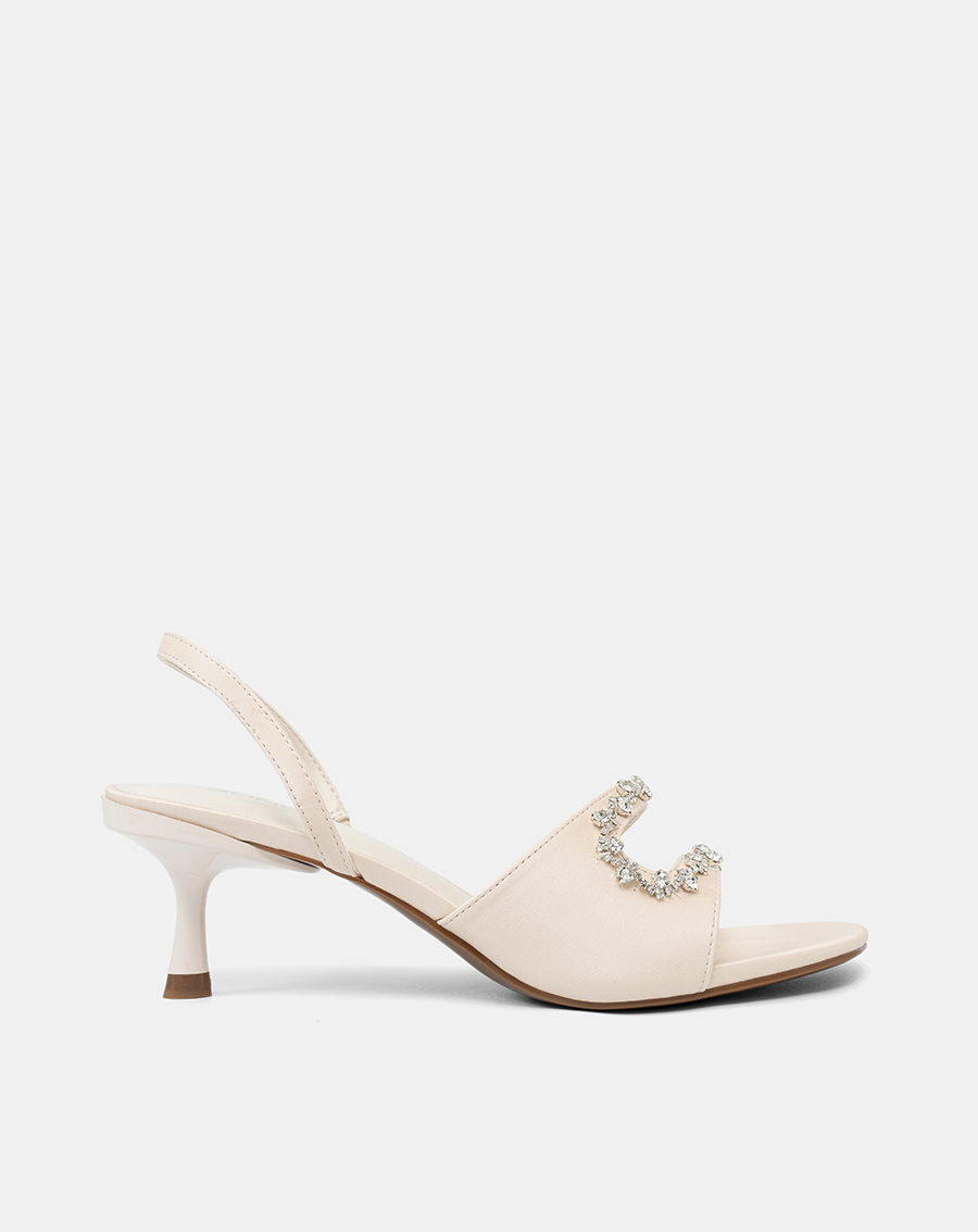 Giày Sandal Cao Gót Quai Cách Điệu Đính Dây Đá - Image 1