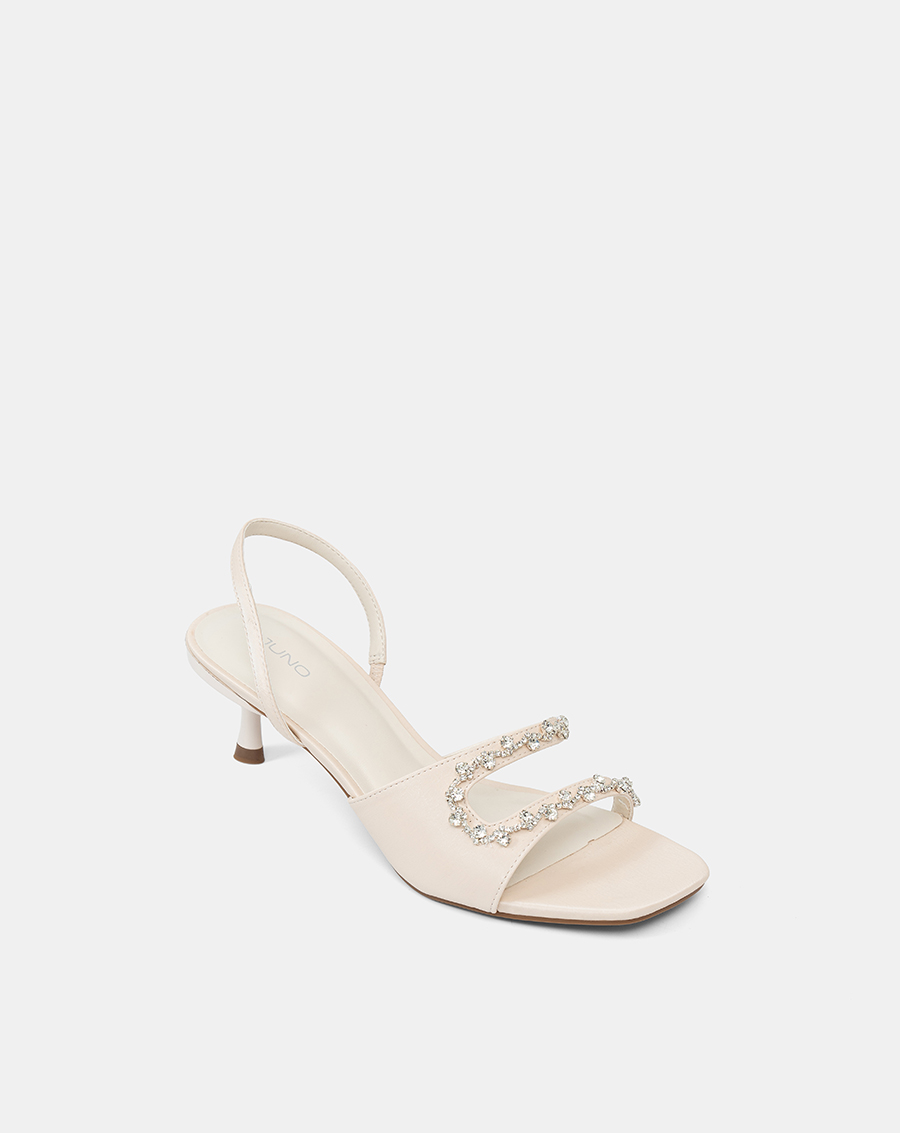 Giày Sandal Cao Gót Quai Cách Điệu Đính Dây Đá - Image 6