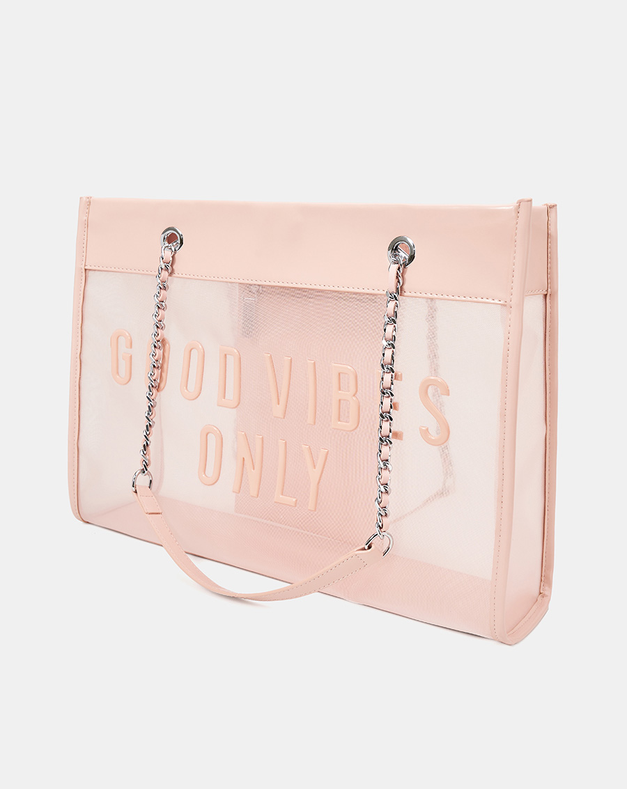 Túi Xách Lớn Tote Bag Phối Lưới Xuyên Thấu - Image 5