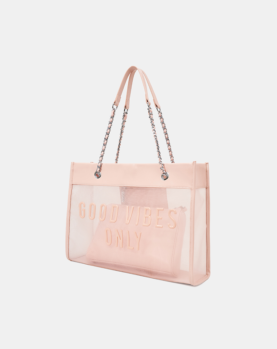 Túi Xách Lớn Tote Bag Phối Lưới Xuyên Thấu - Image 6