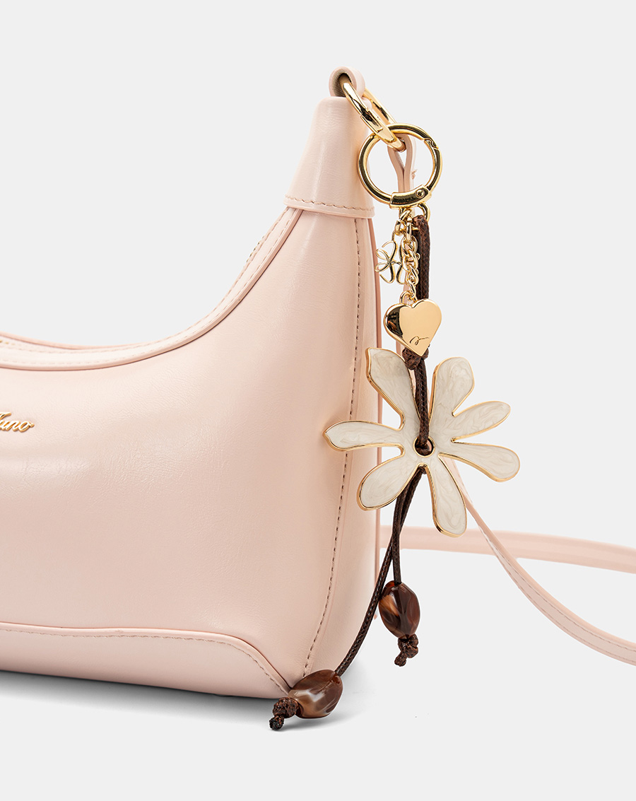 Túi Xách Nhỏ Hobo Bag Phối Charm Hoa - Image 2