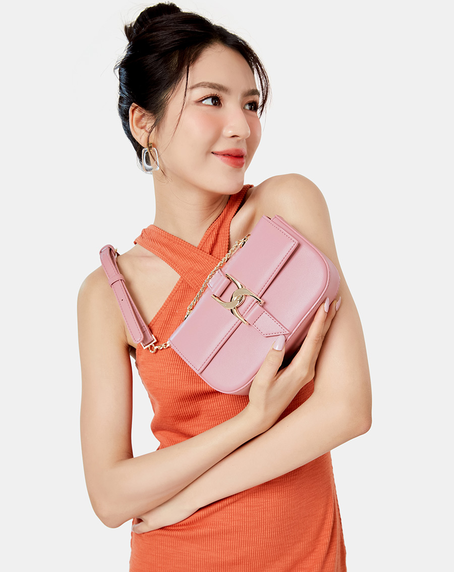 Túi Xách Nhỏ Đeo Chéo Trang Trí Khóa Luxe - Image 2