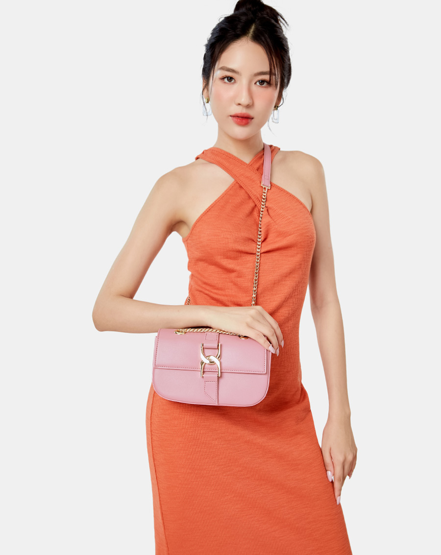 Túi Xách Nhỏ Đeo Chéo Trang Trí Khóa Luxe - Image 3