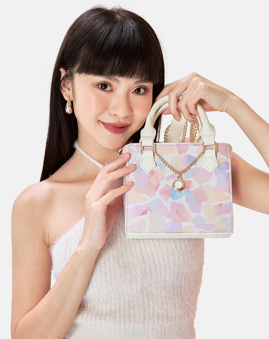 Túi form vuông dây xích trang trí - Image 2