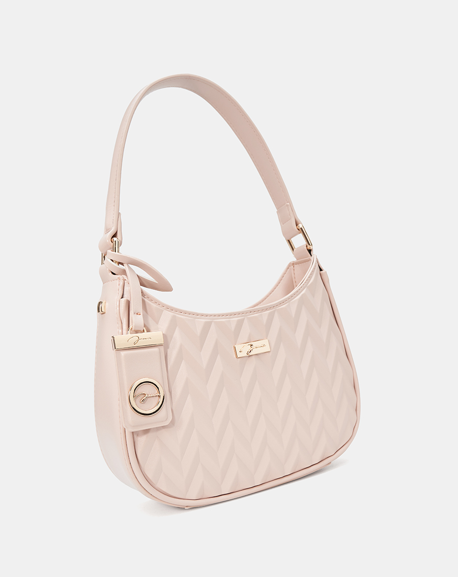Túi Xách Nhỏ Hobo Dập Hoạ Tiết Phối Charm - Image 4