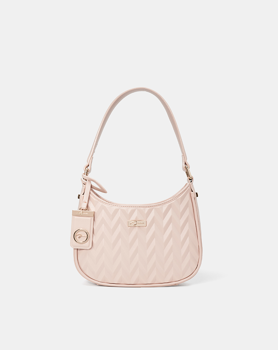 Túi Xách Nhỏ Hobo Dập Hoạ Tiết Phối Charm - Image 1