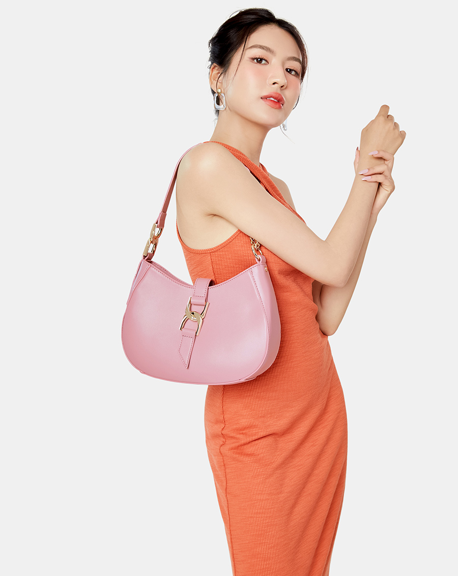 Túi Xách Trung Hobo Trang Trí Khóa Luxe - Image 2