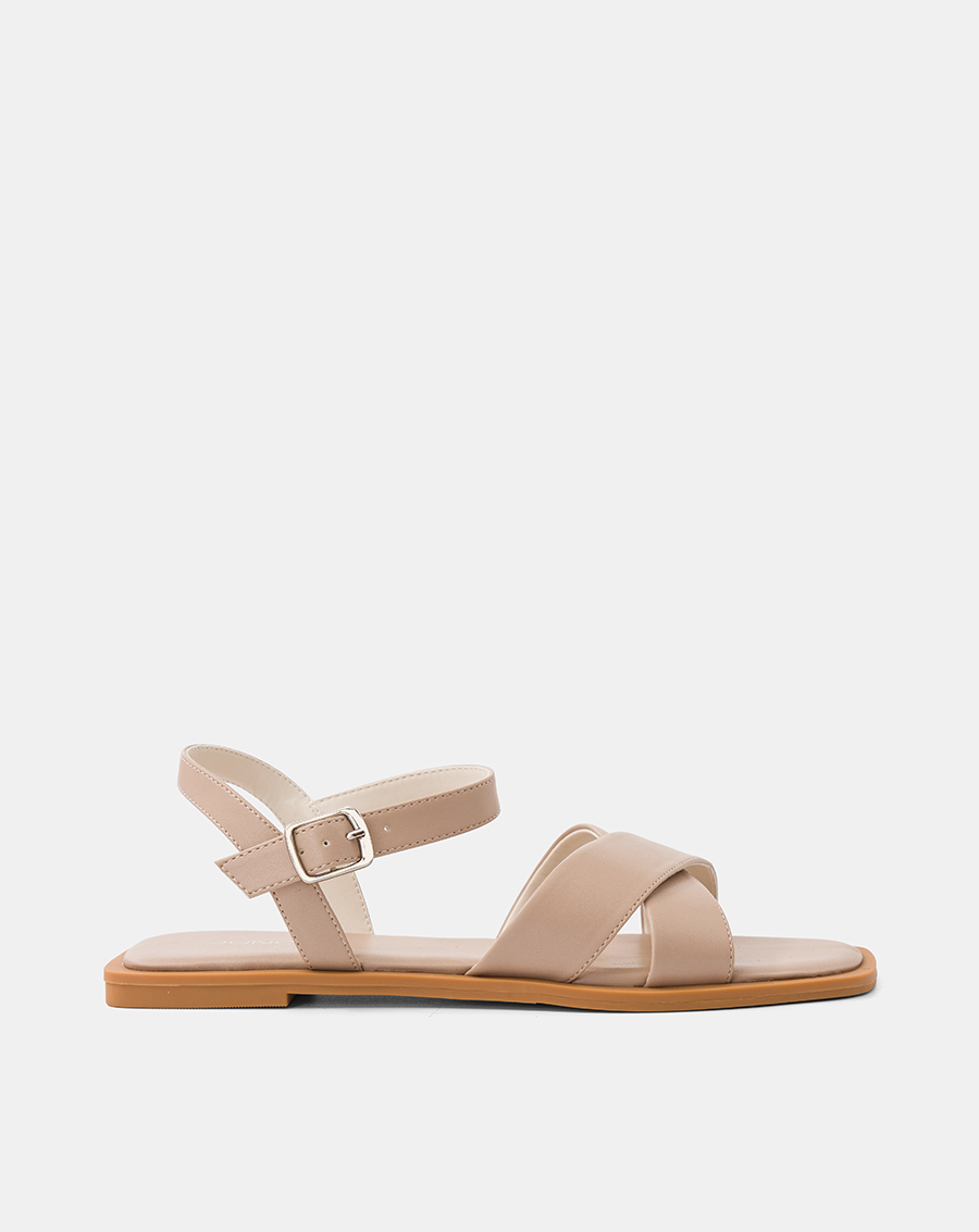 Giày Sandal Đế Bệt Phối Quai Vân Đan - Image 1