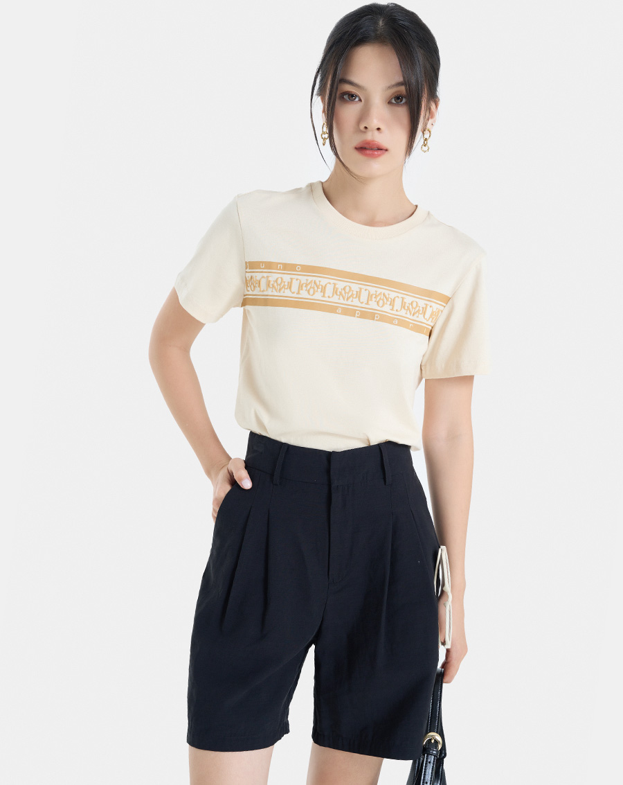 Áo cổ tròn họa tiết Monogram - Image 2