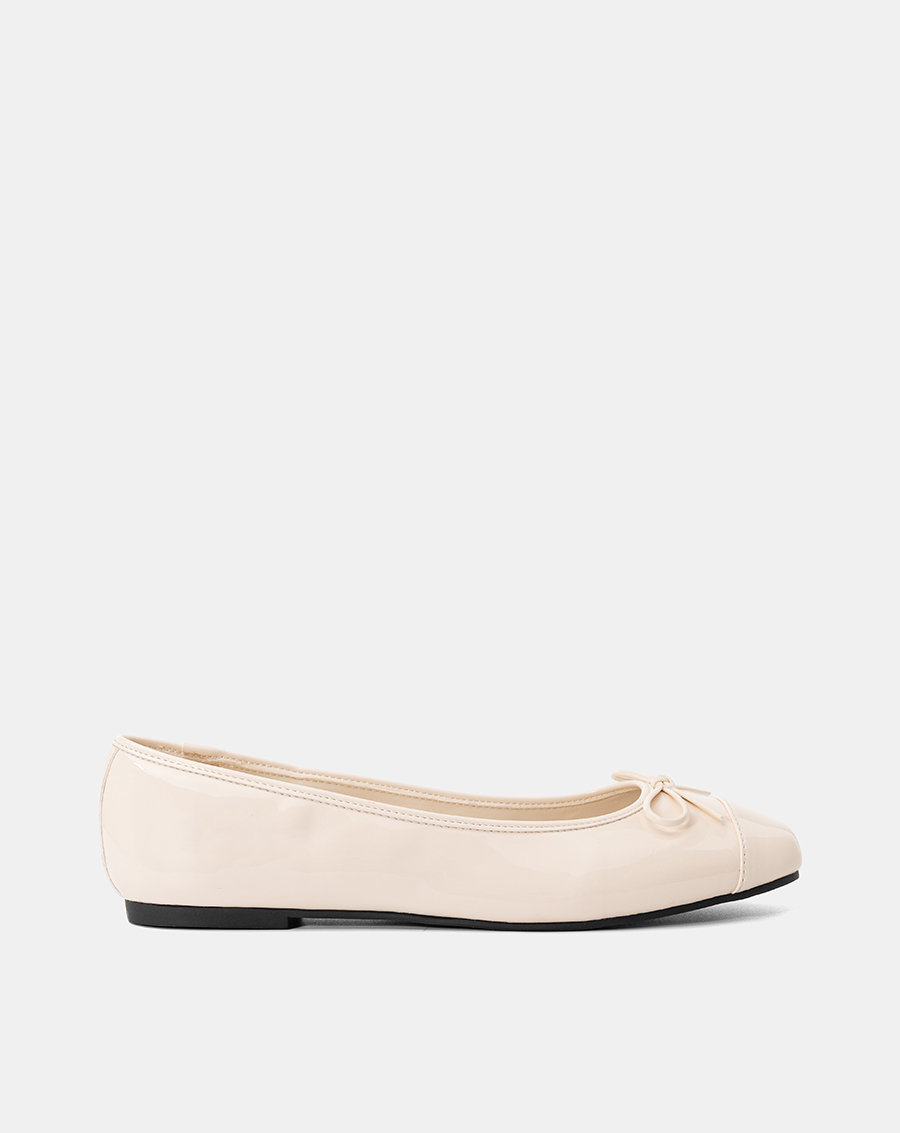 Giày Búp Bê Phối Nơ Bọc Toecap - Image 1