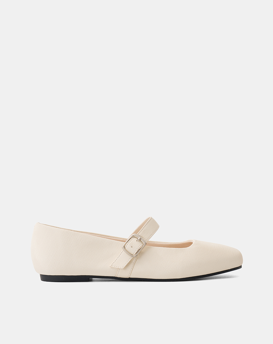 Giày Búp Bê Phối Chất Liệu Vân - Image 1