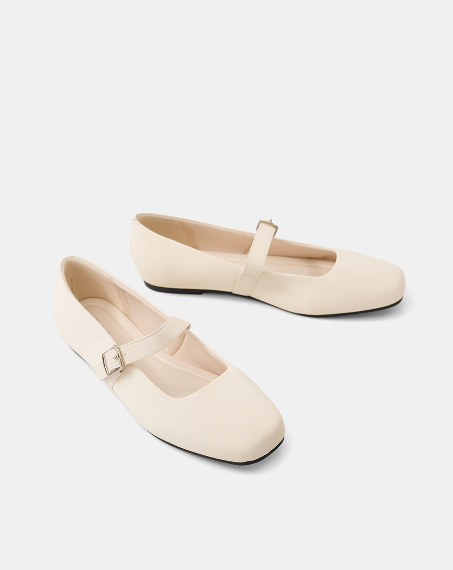 Giày Búp Bê Phối Chất Liệu Vân - Image 7