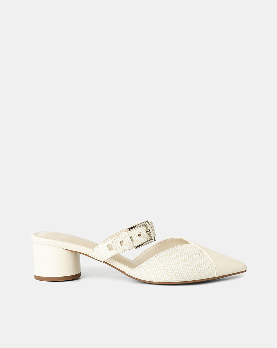 Giày Cao Gót Mules Đắp Mũi Chéo - Image 1