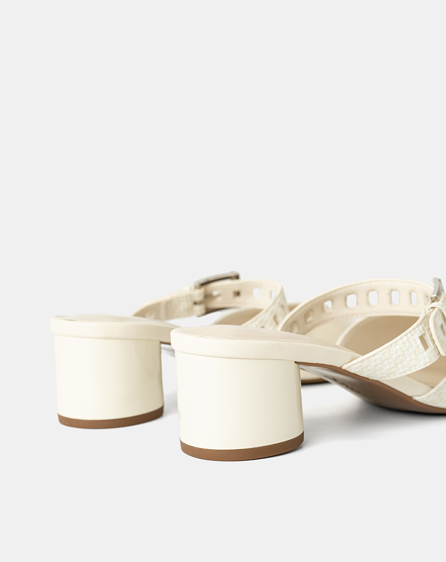 Giày Cao Gót Mules Đắp Mũi Chéo - Image 4