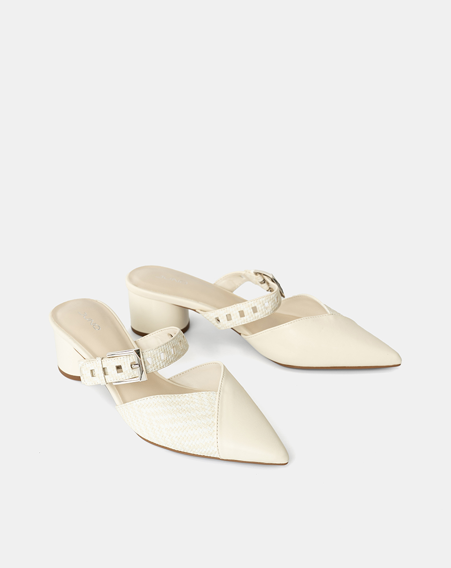 Giày Cao Gót Mules Đắp Mũi Chéo - Image 7