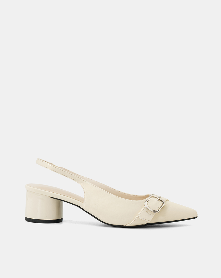 Giày Cao Gót Phối Khóa Trang Trí - Image 1