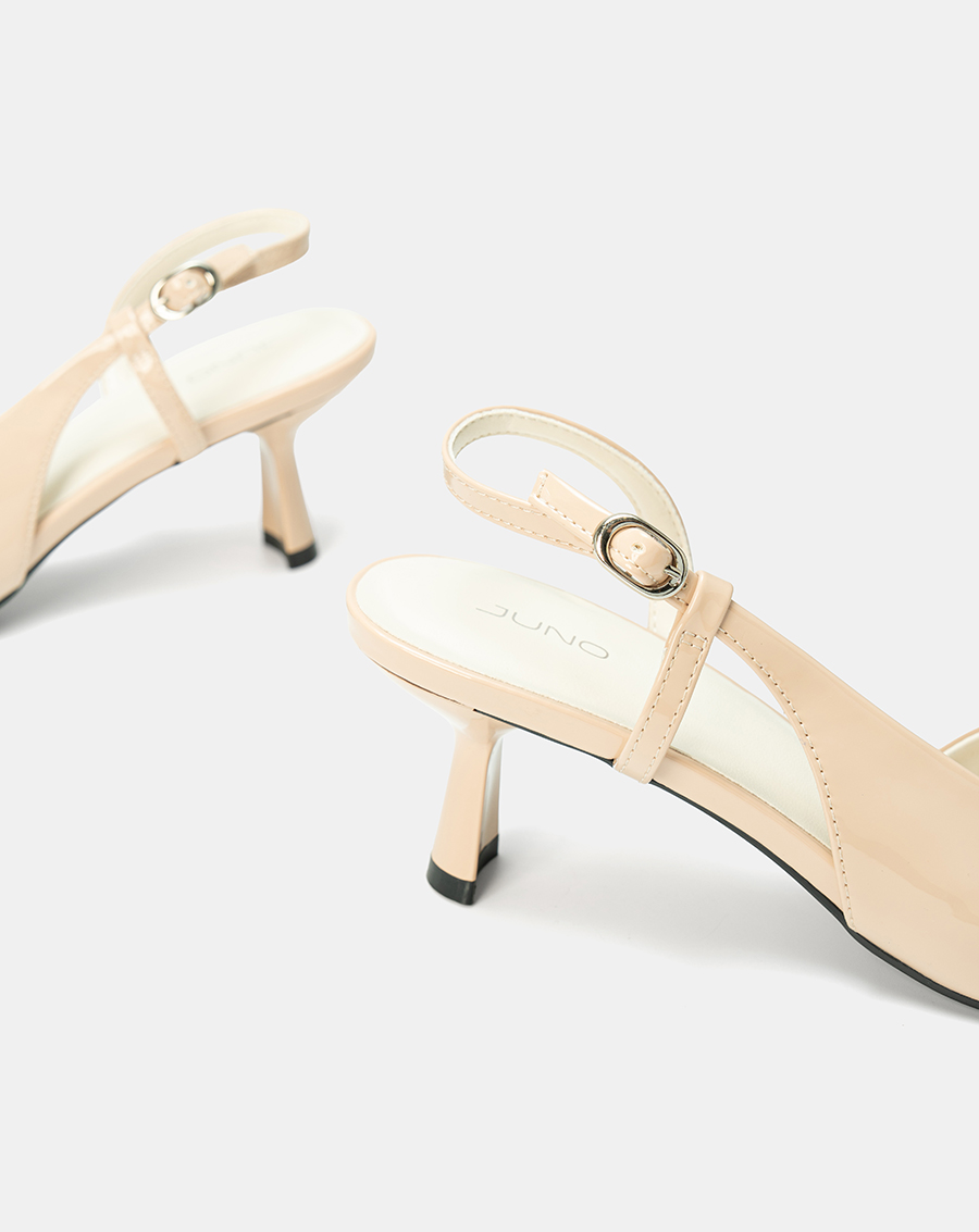 Giày Cao Gót Slingback Phối Liệu Bóng - Image 4