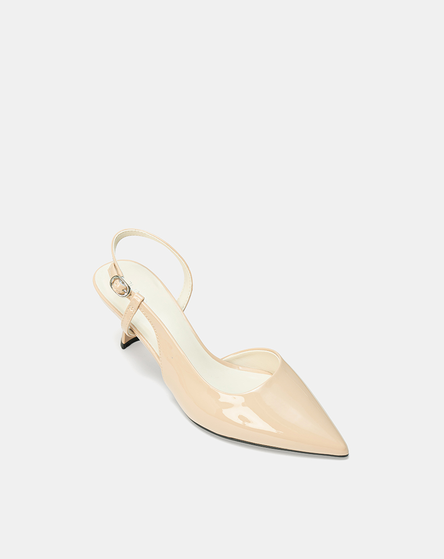 Giày Cao Gót Slingback Phối Liệu Bóng - Image 6