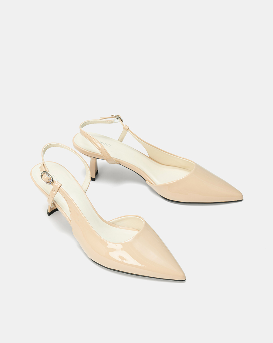 Giày Cao Gót Slingback Phối Liệu Bóng - Image 7
