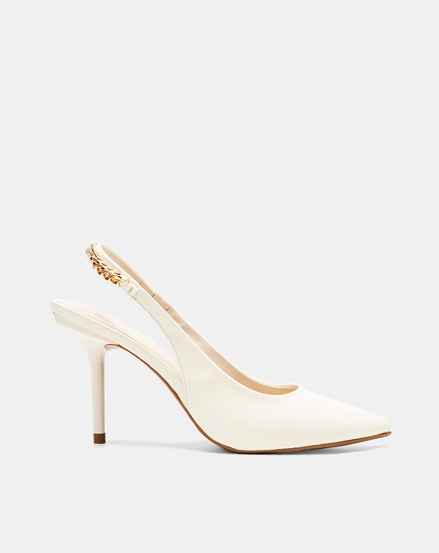 Giày Cao Gót Slingback Phối Xích