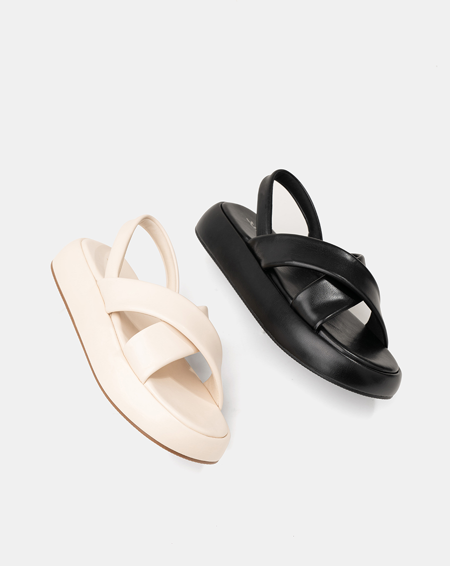 Giày Sandal Quai Chéo Hiệu Ứng Phồng - Image 2