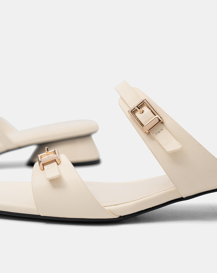 Giày Sandal Hai Quai Ngang Đính Buckle - Image 5