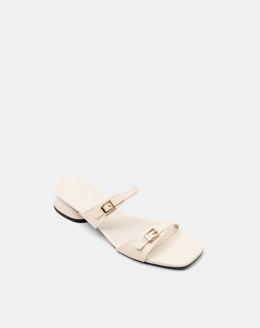 Giày Sandal Hai Quai Ngang Đính Buckle - Image 6