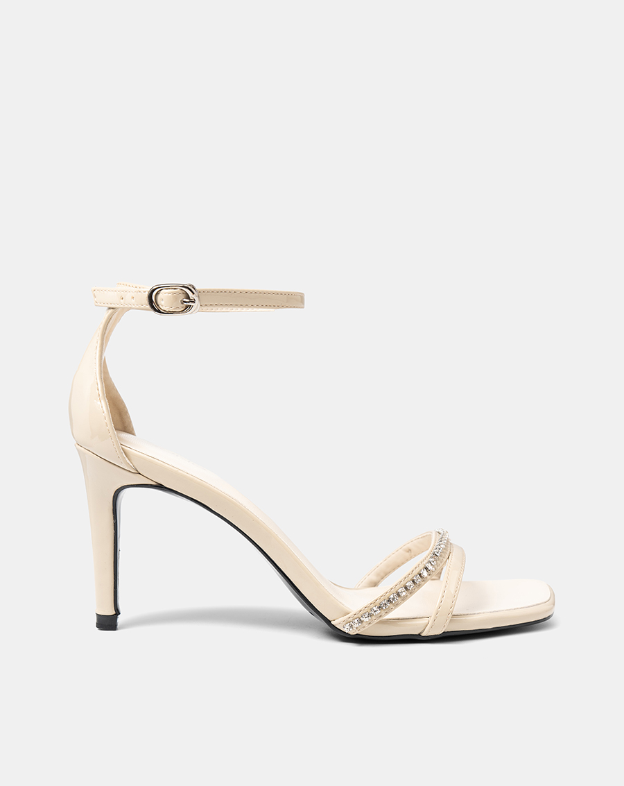 Giày Sandal Sandal Cao Gót Quai Đính Đá - Image 1