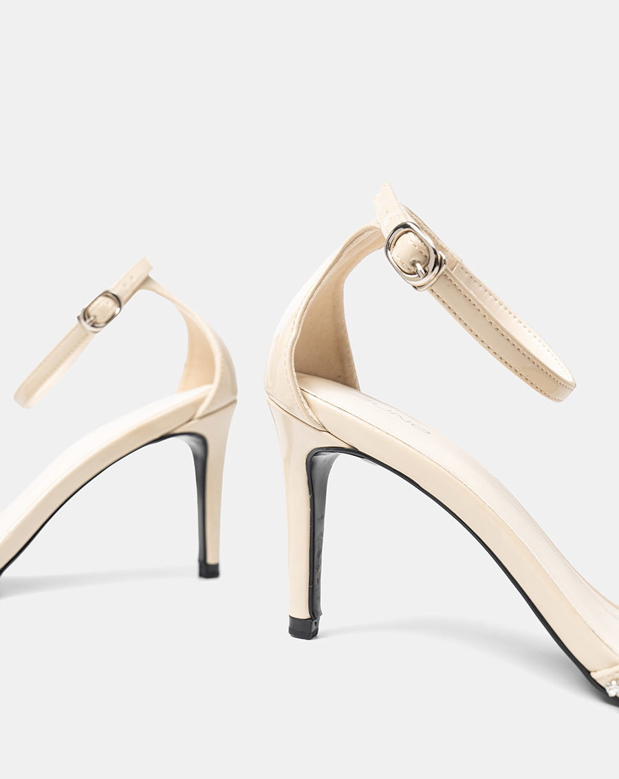 Giày Sandal Sandal Cao Gót Quai Đính Đá - Image 4