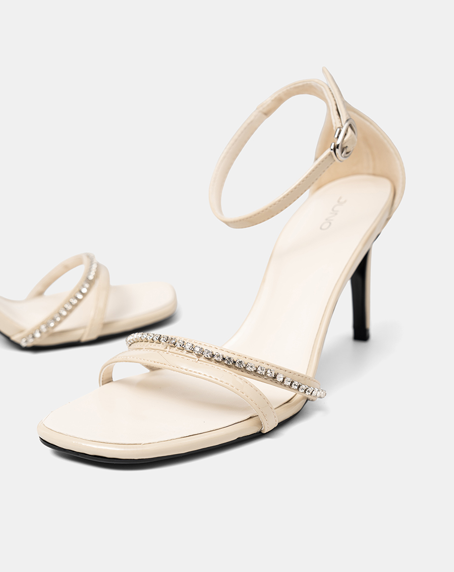 Giày Sandal Sandal Cao Gót Quai Đính Đá - Image 5