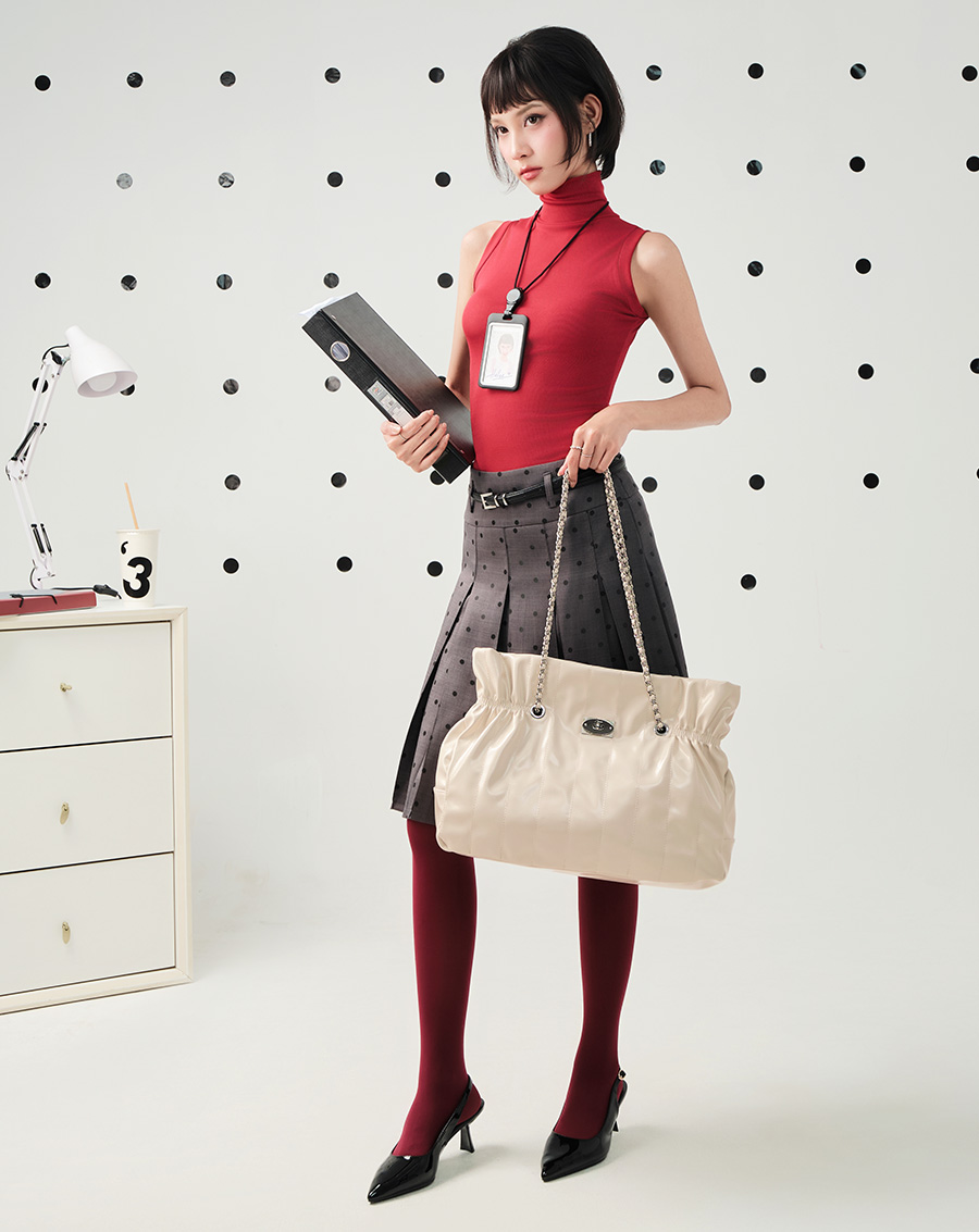 Túi Xách Lớn Tote Bag Form Mềm Phối Khoá - Image 3