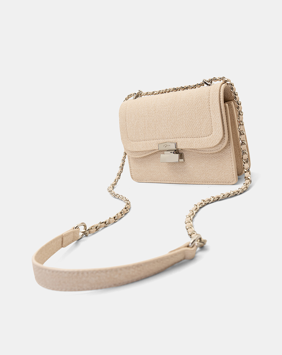 Túi Xách Nhỏ Shoulder Bag Nắp Gập Phối Khoá - Image 4