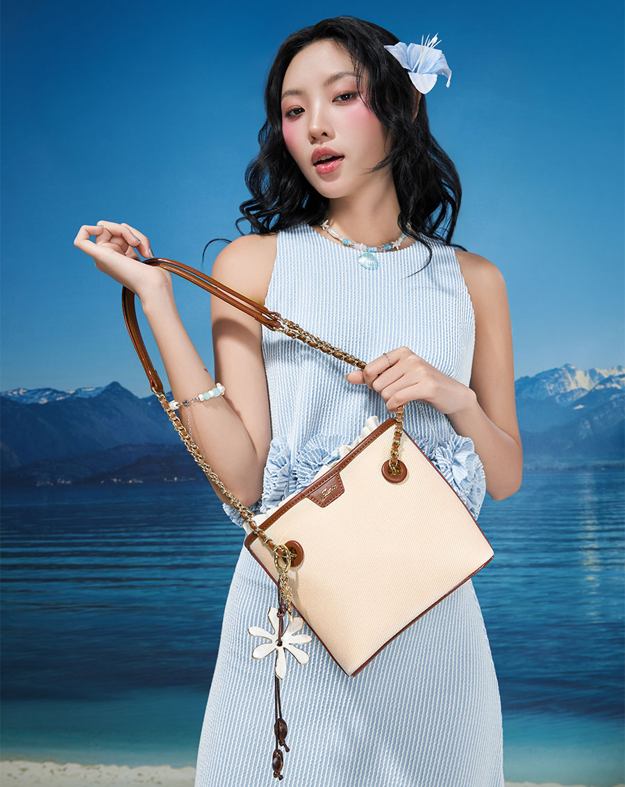 Túi Xách Nhỏ Tote Bag Phối Charm Hoa - Image 3
