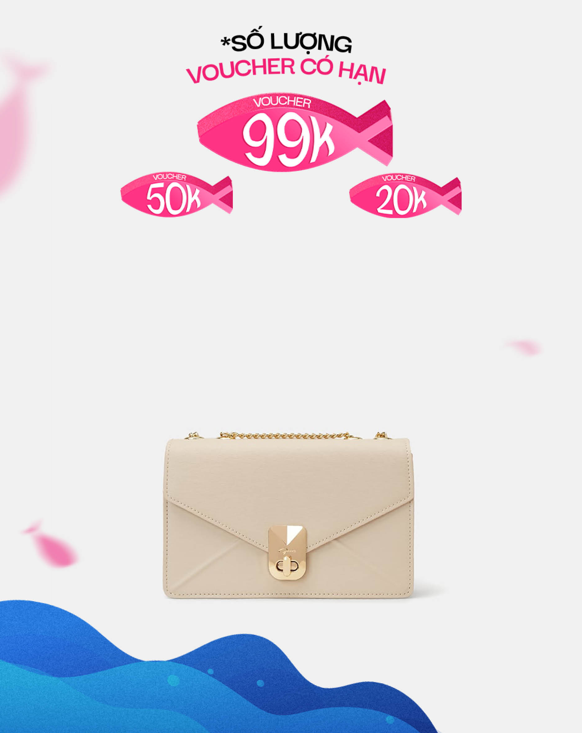 Túi Xách Nhỏ Form Bì Thư Trang Trí Khóa