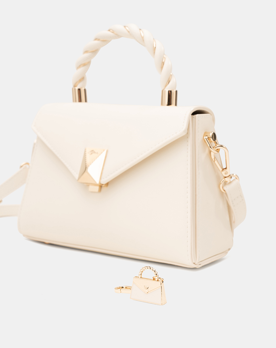 Túi Xách Nhỏ Tay Cầm Xoắn Phối Charm Trang Trí - Image 5