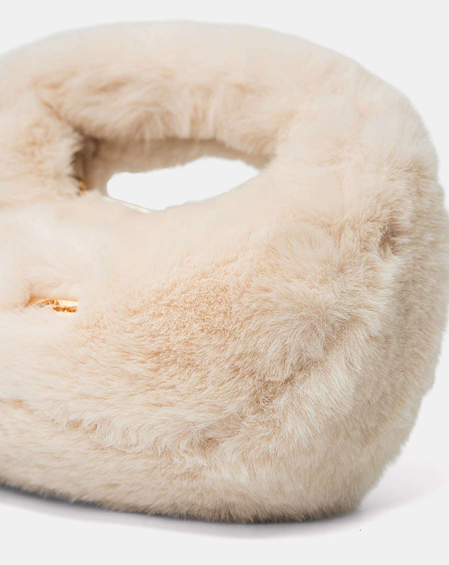 Túi Xách Nhỏ Hobo Phối Lông - Image 4