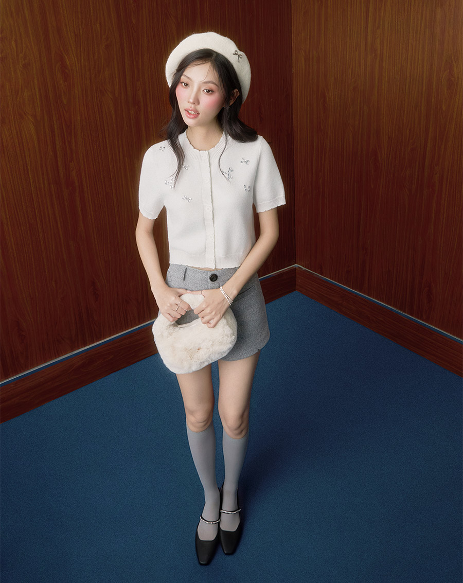 Túi Xách Nhỏ Hobo Phối Lông - Image 3