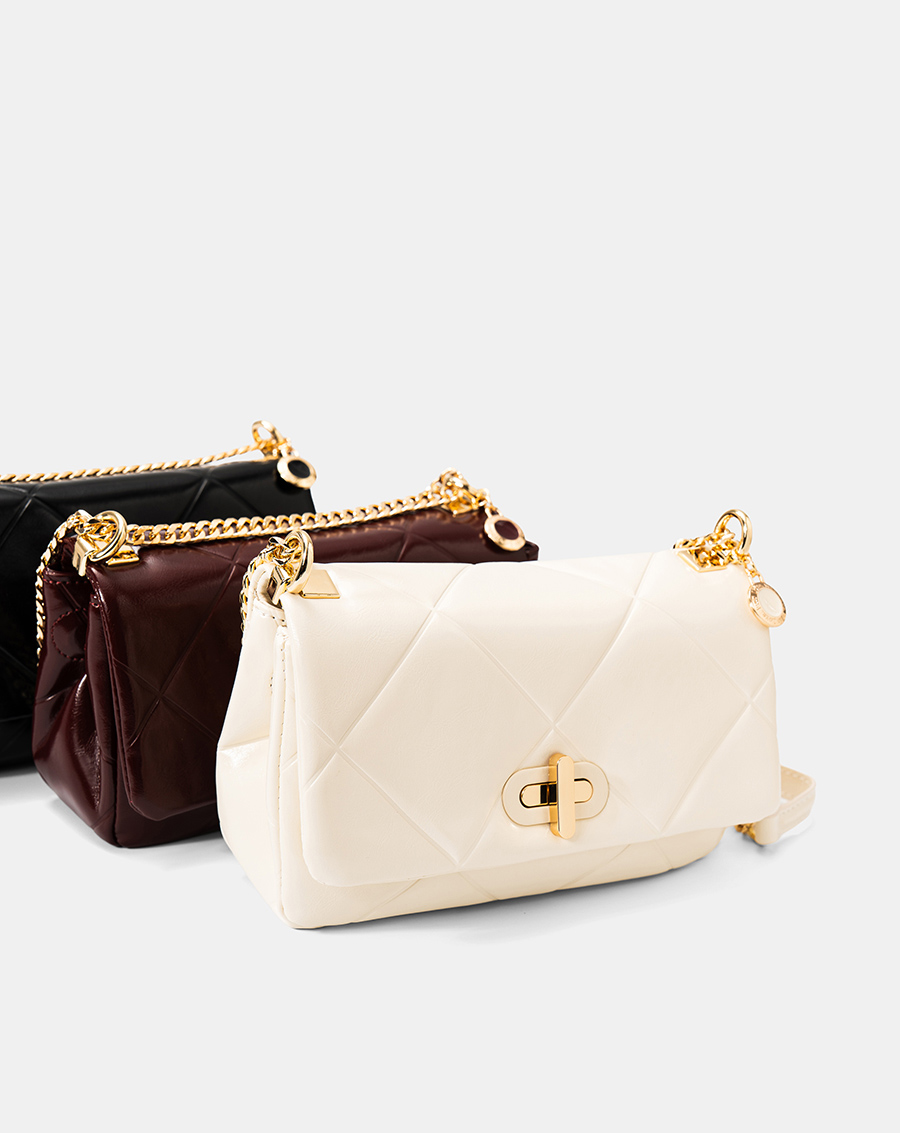 Túi Xách Nhỏ Nắp Gập Trang Trí Khoá - Image 5