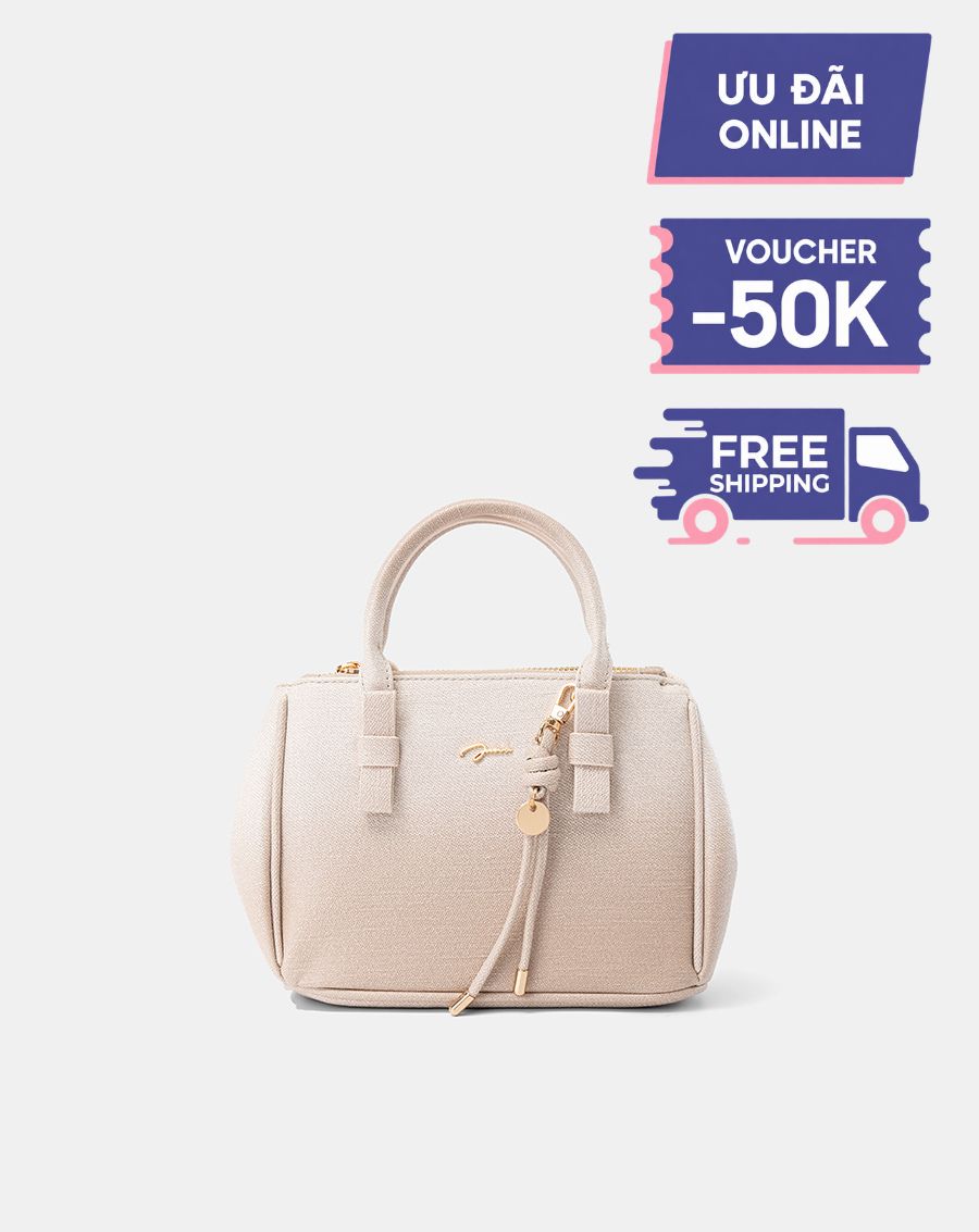 Túi Xách Nhỏ Tay Cầm Nơ Phối Charm